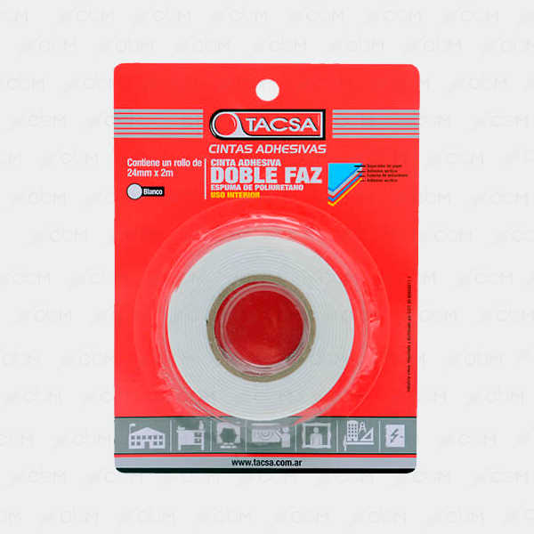 Cinta Doble Faz 24mm*2m Blanca