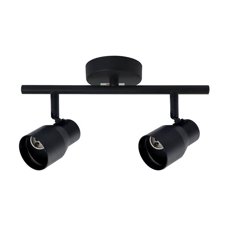 Aplique conico para 2 ampolleta GU10 negro