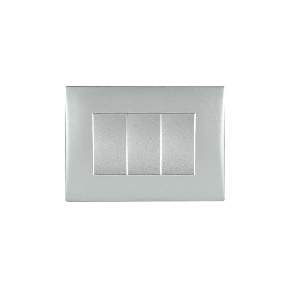 Interruptor andes triple 9/32 10A silver certificado