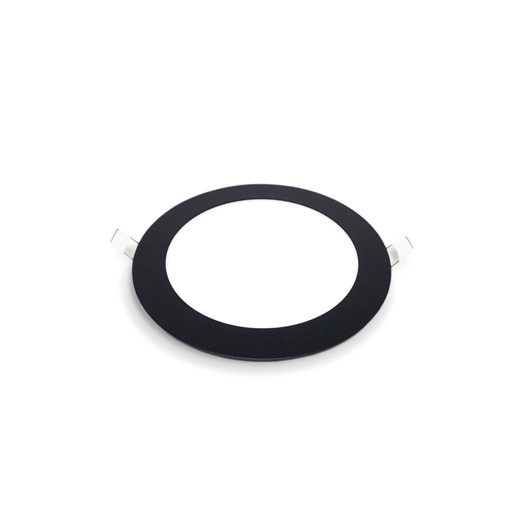 Foco embutido redondo negro 18w luz fría