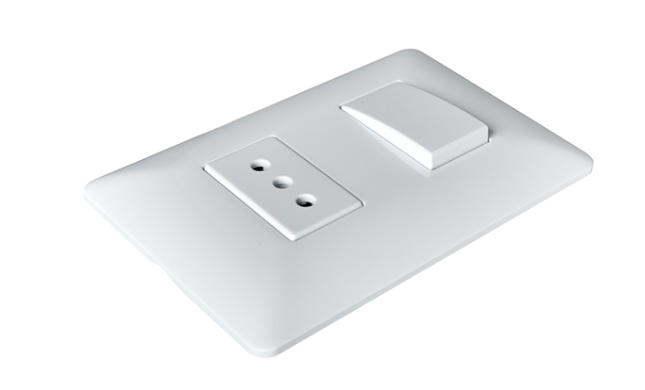 Enchufe simple 10A + toma usb blanca certificado