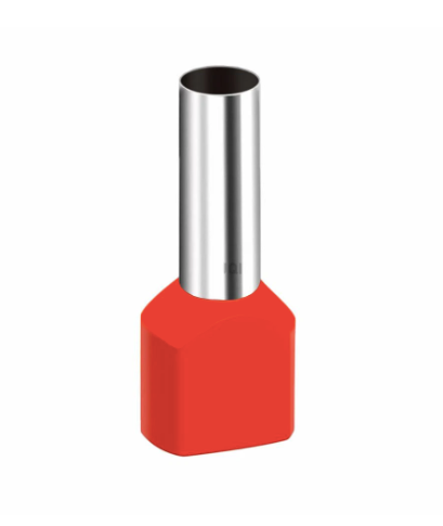 Ferrule doble 1.0MM (18AWG) rojo 100u