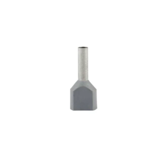 Ferrule doble 0.75MM  gris 100u