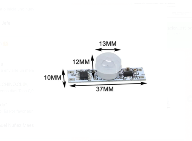 Sensor de movimiento de presencia 12V - 24V