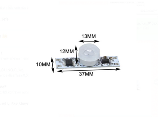 Sensor de movimiento de presencia 12V - 24V
