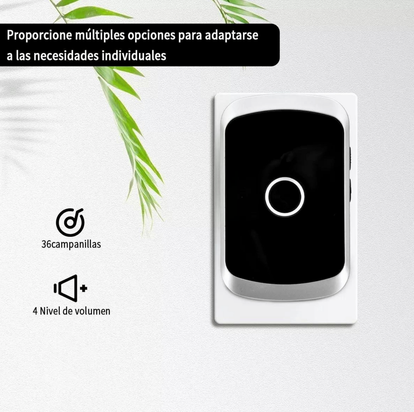 Timbre inalámbrico exterior portátil