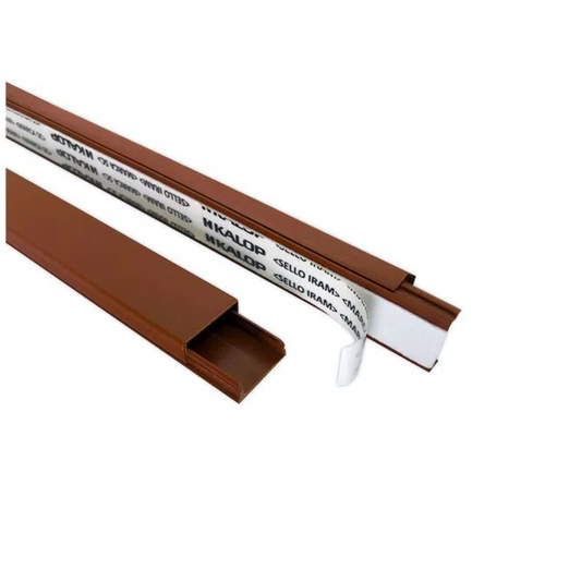 Canaleta 20MM X 10MM X 2Mts color madera con adhesivo