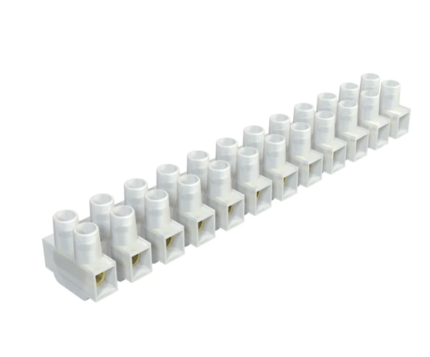 Regleta de conexión 12 polos 10mm blanca