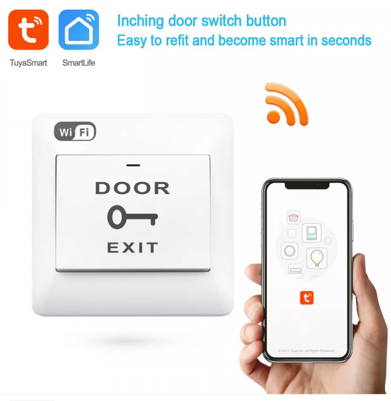 Pulsador Wifi Vhome Botón De Salida Chapa Portón Compatible con Alexa y Google