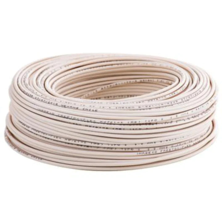 Cable l/ halógenos 4.0MM blanco sec 1Mt