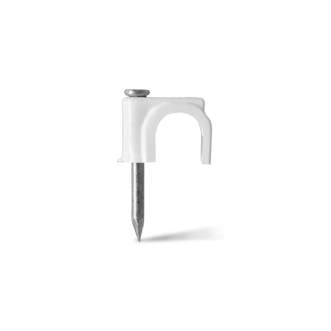 Estuche de grampas blancas coaxial 8mm 50U
