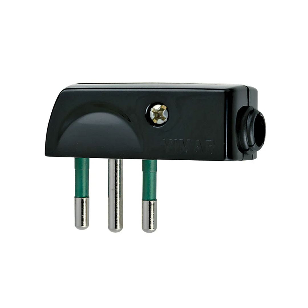 Enchufe macho volante pipa negro