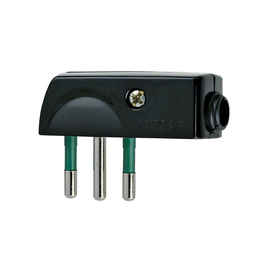 Enchufe macho volante pipa negro
