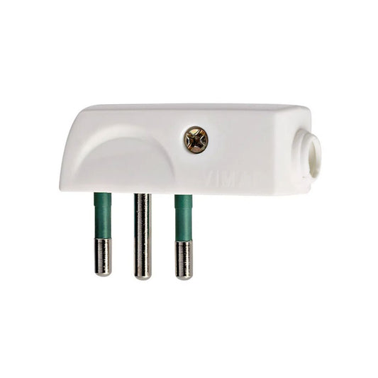 Enchufe macho volante pipa blanco