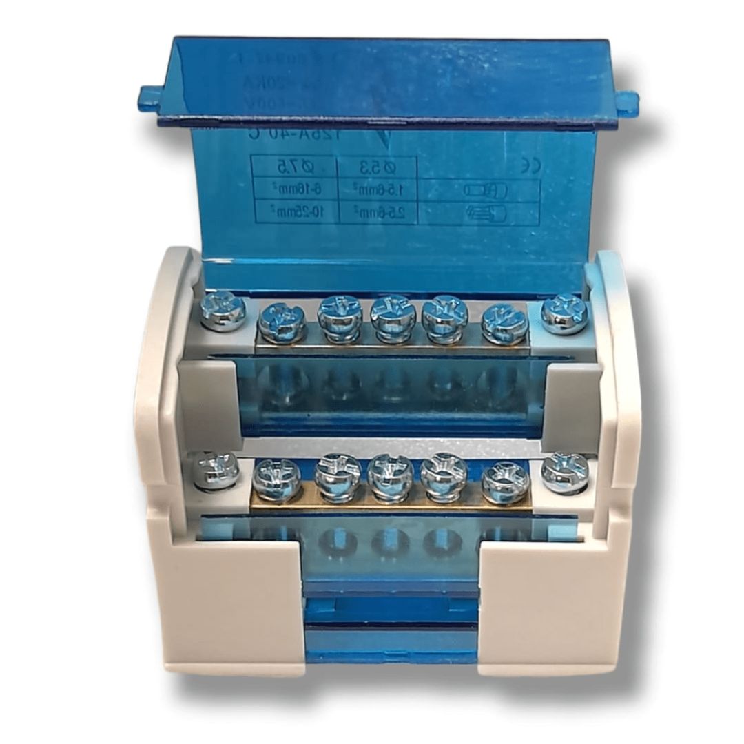 Barra repartidora bipolar 7 polos 125A