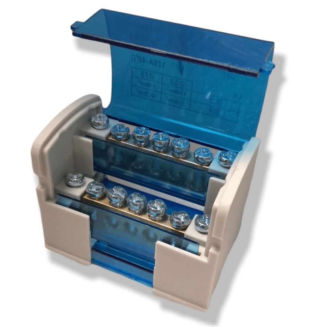 Barra repartidora bipolar 7 polos 125A