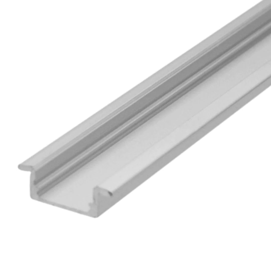 Perfil de aluminio 2mts x 7mm x 17mm embutido para cinta led