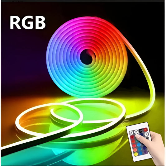 Neón Flex 5 mts RGB con conector