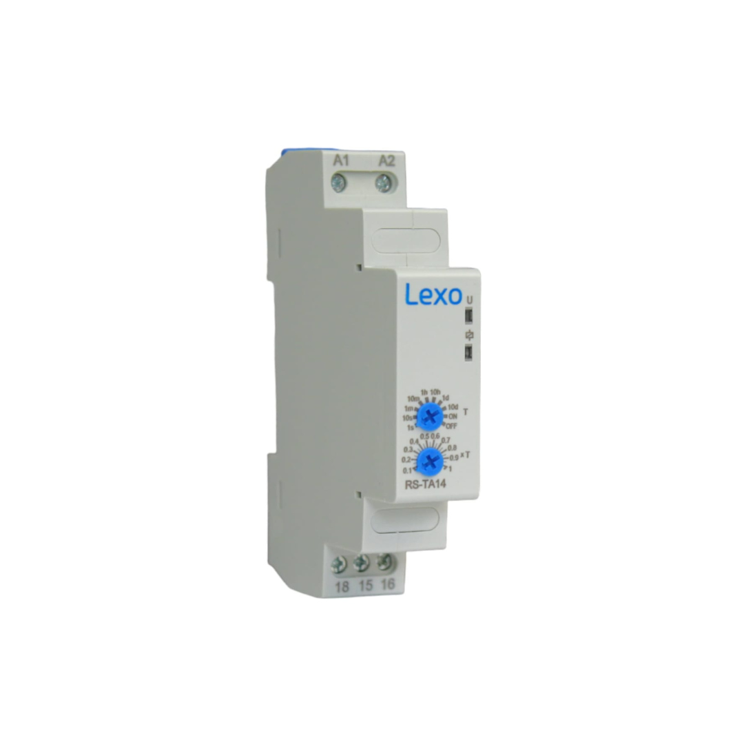 Relé temporizado con retardo a la desconexión 24-240v ac/dc 2 c/o
