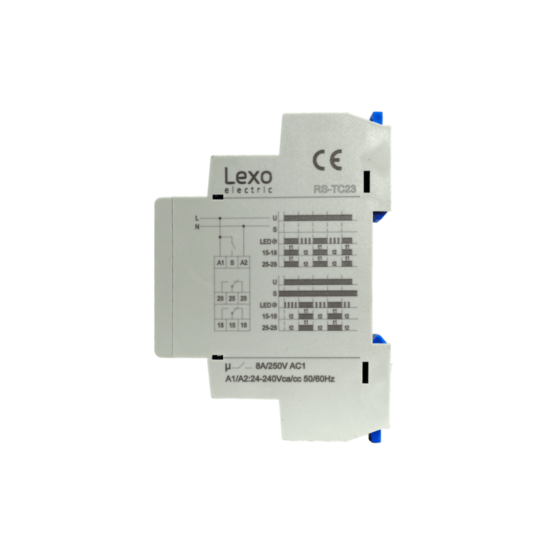 Relé temporizado de ciclo 24-240v ac/dc contactos de salida 2 c/o