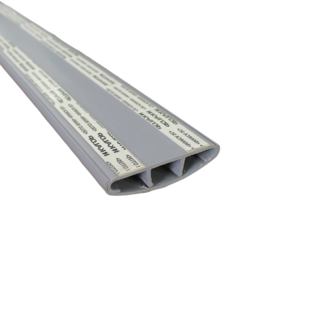 Canaletas de piso PVC 75x17 mm 2Mts gris con adhesivo