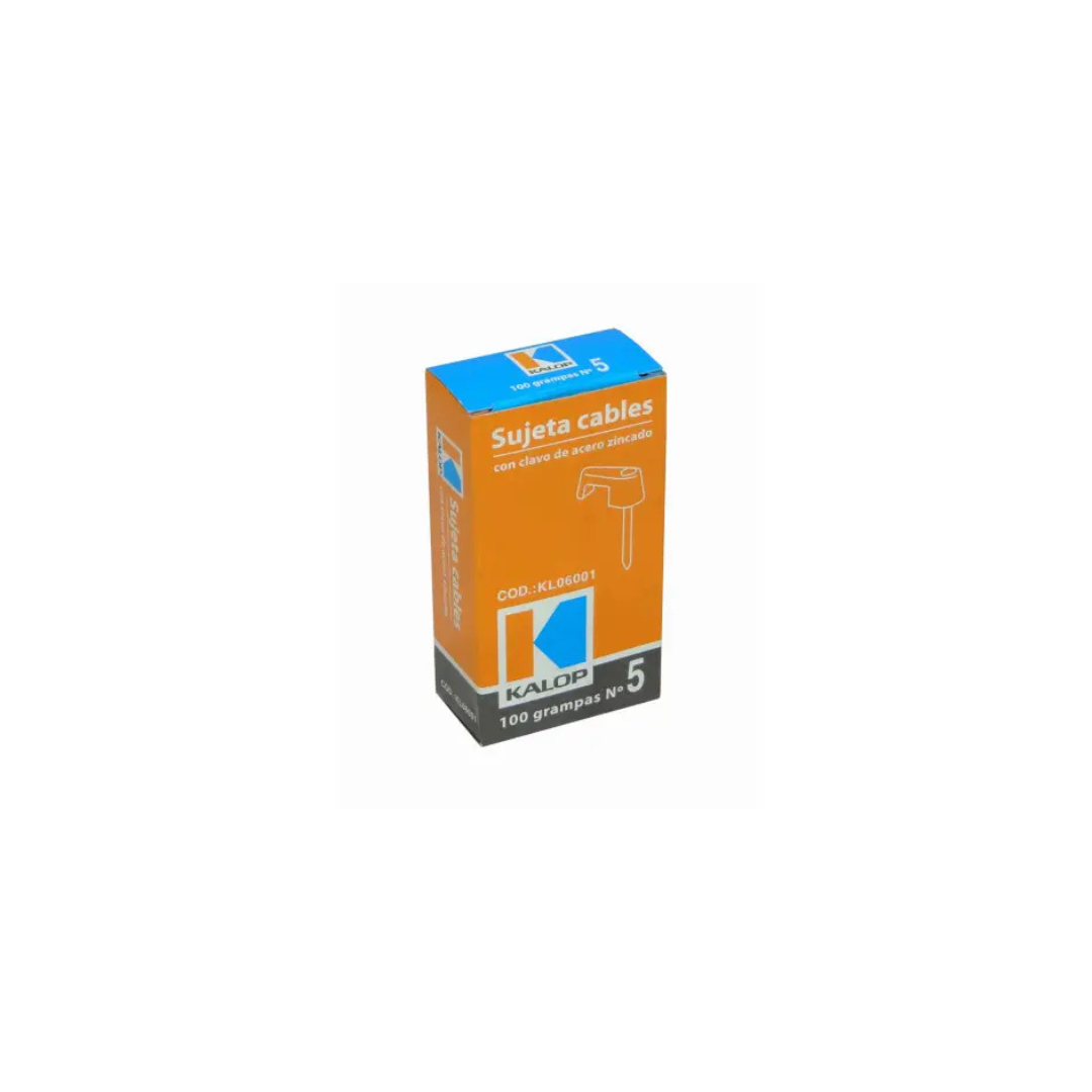 Estuche de grampas blancas Nº5 100U