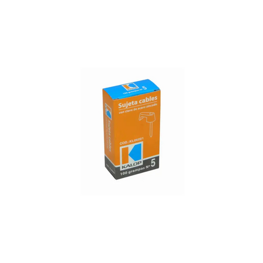 Estuche de grampas blancas Nº5 100U