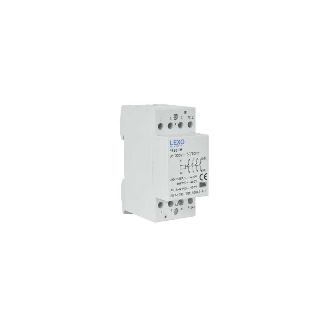 Contactor modular para riel din 35mm 24A 4NO 230V