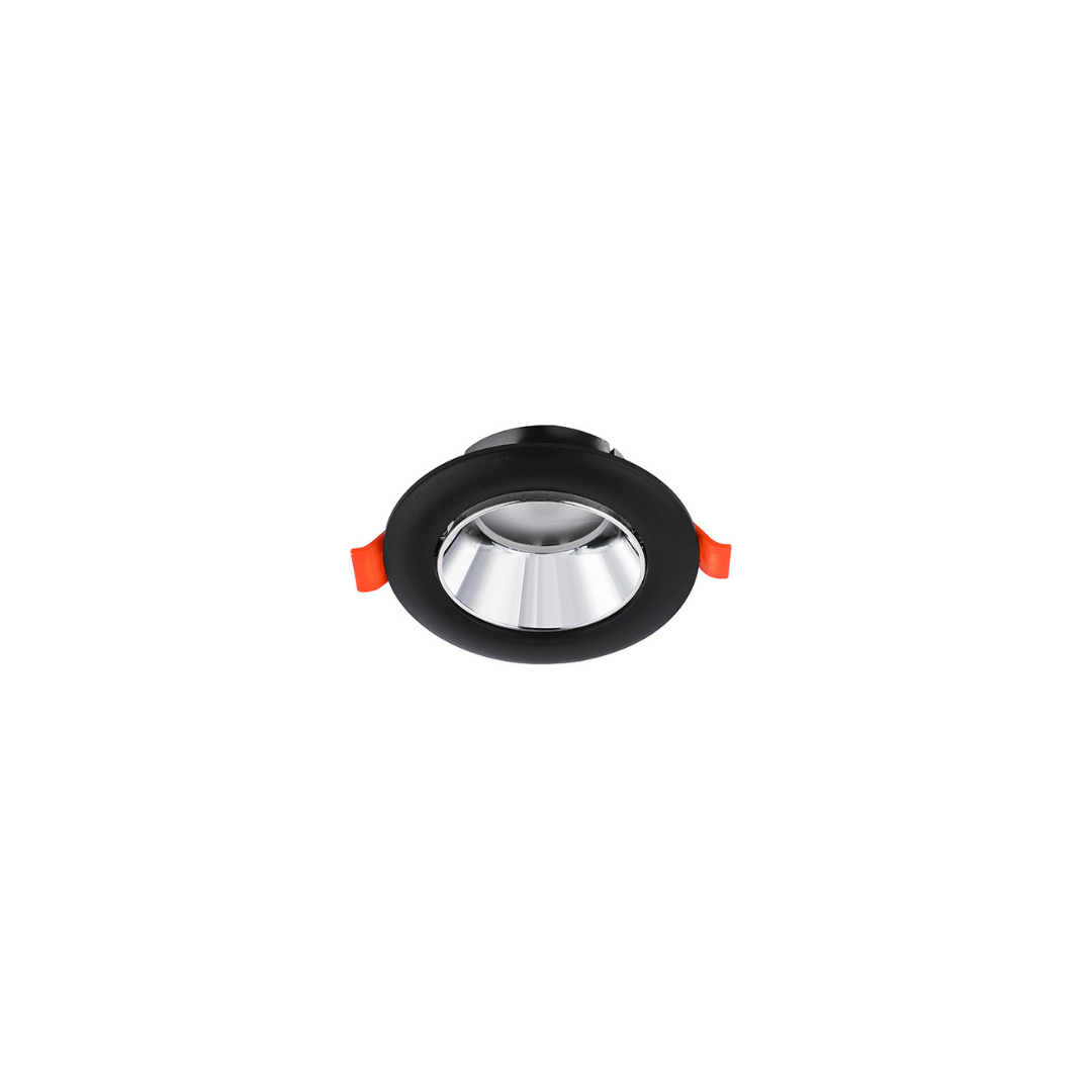 Aplique embutido sport porta GU10 plata con negro