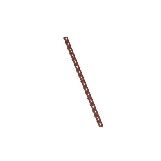 Marcador para cable número 1 café 2,5mm tira 10U