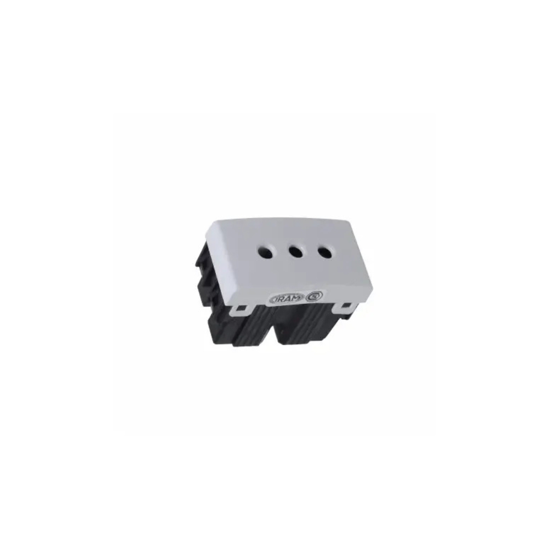 Módulo enchufe 2P+T 10A blanco