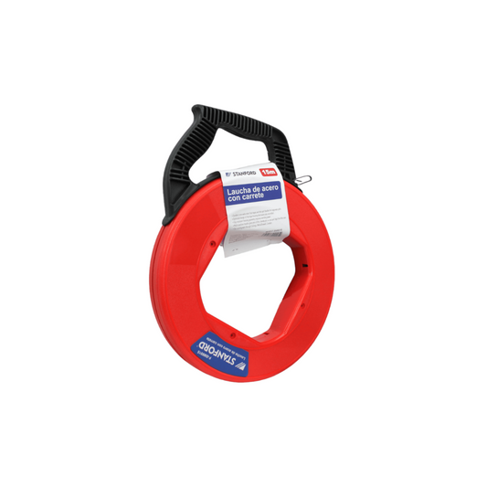 Laucha de acero con carrete 3mm 15m