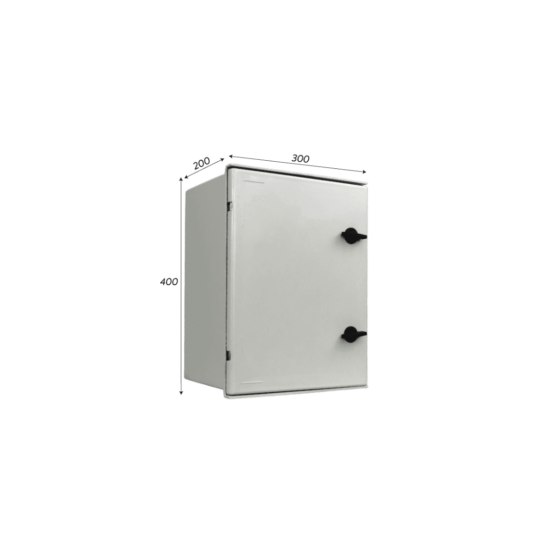 Gabinete poliéster 1 puerta 400x300x200 IK10 IP65