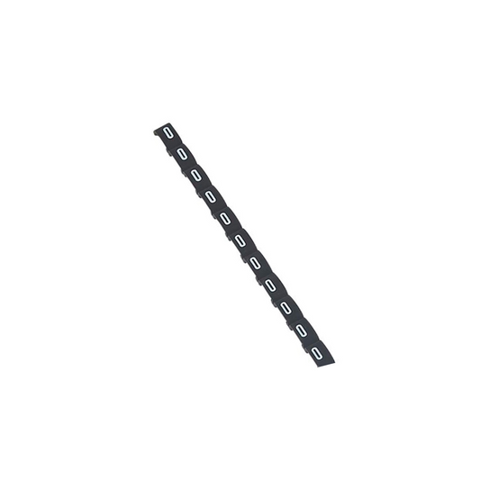 Marcador para cable número 0 negro 2,5mm tira 10U