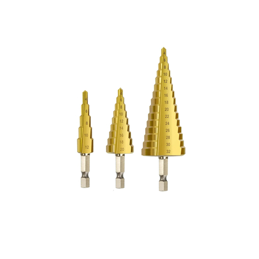 Set 3 brocas cónicas para acero
