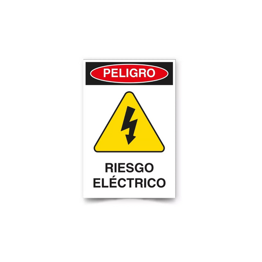 Etiqueta Riesgo eléctrico 140X210MM