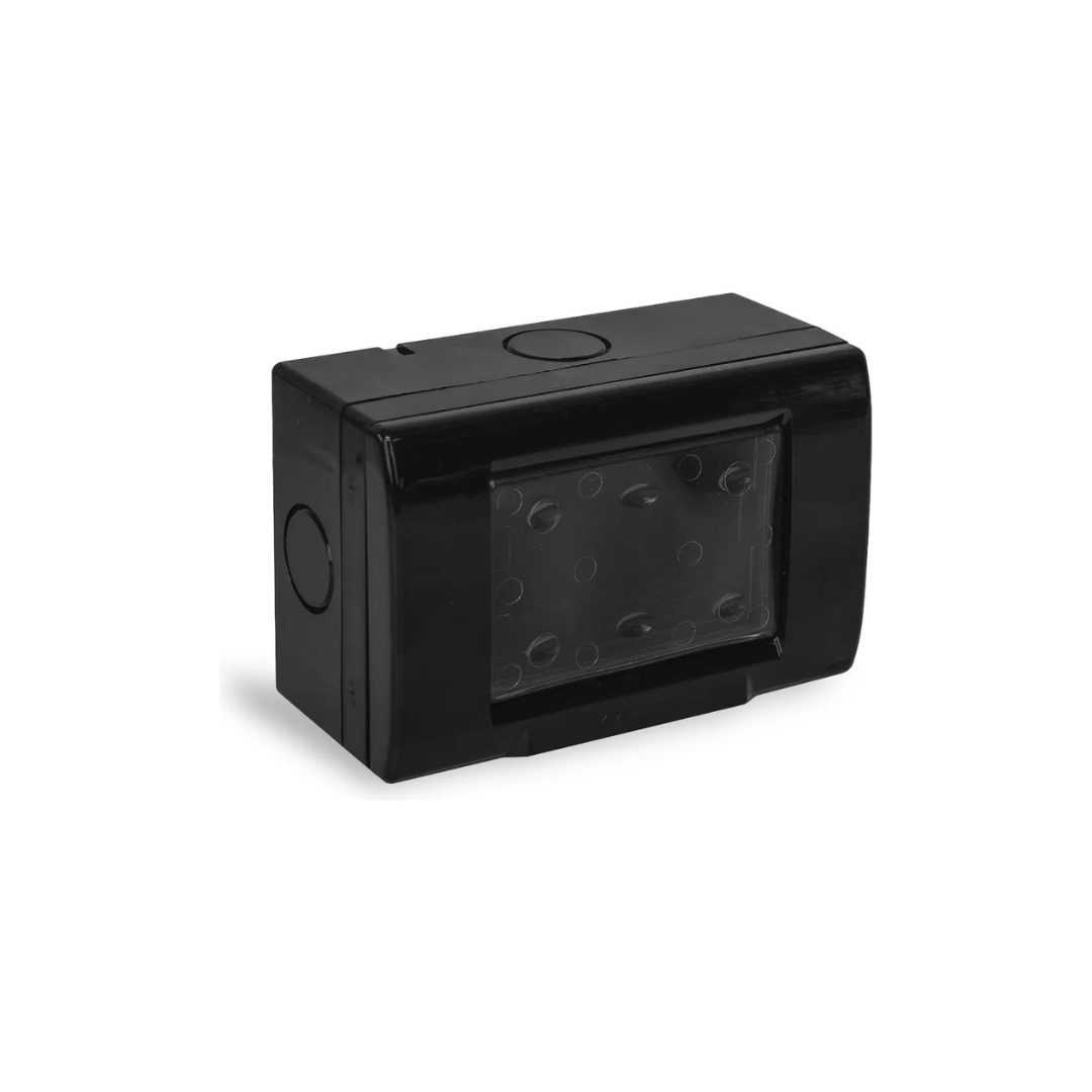 Caja sobrepuesta hydrobox de 3 módulos negro