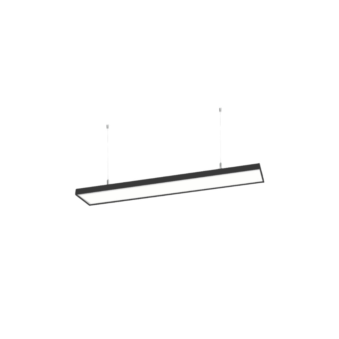 Lineal led 118x18x4 cm 48W negro luz fría