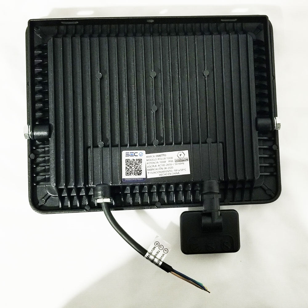 Proyector led con sensor de movimiento 100w luz fría