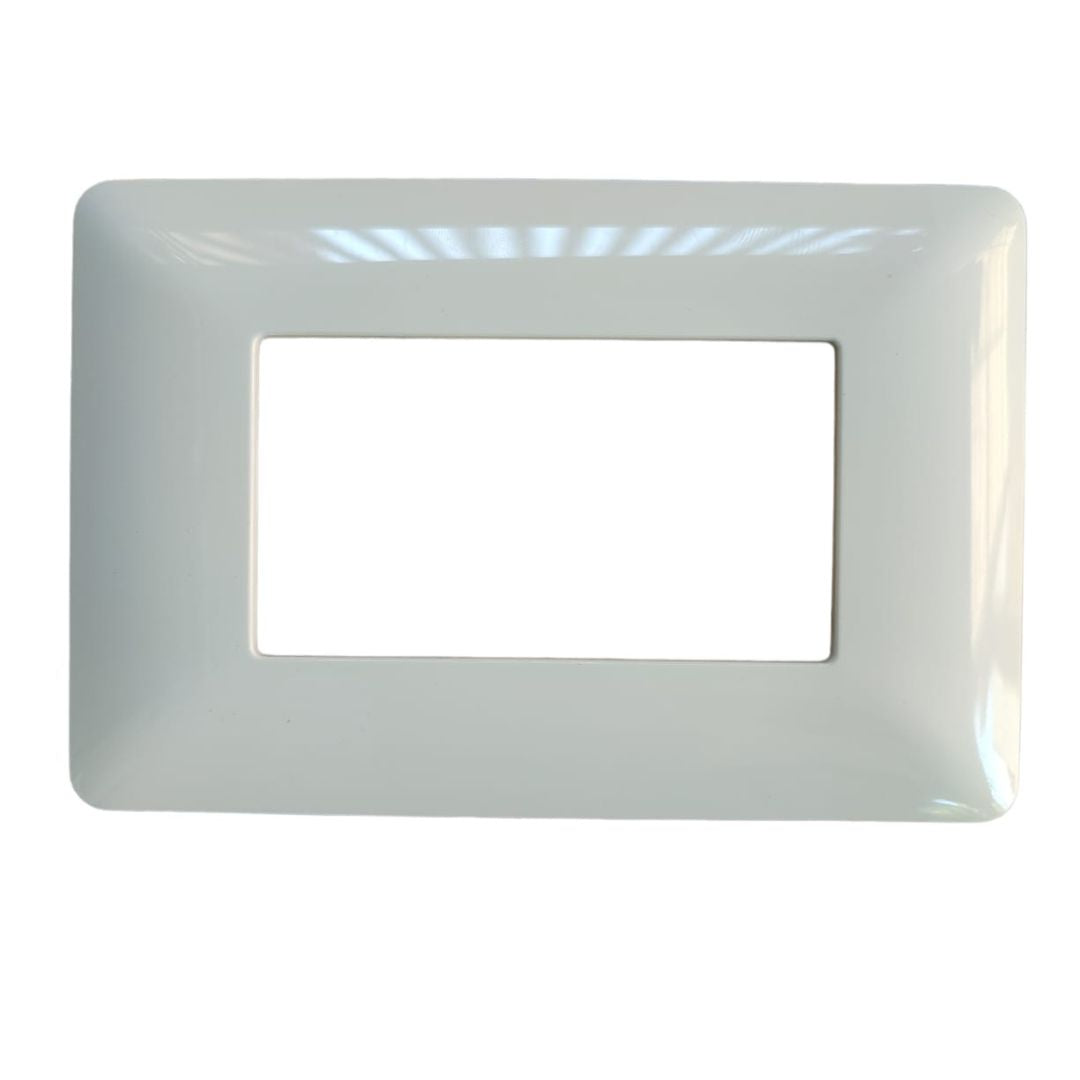 Placa triple con soporte blanca