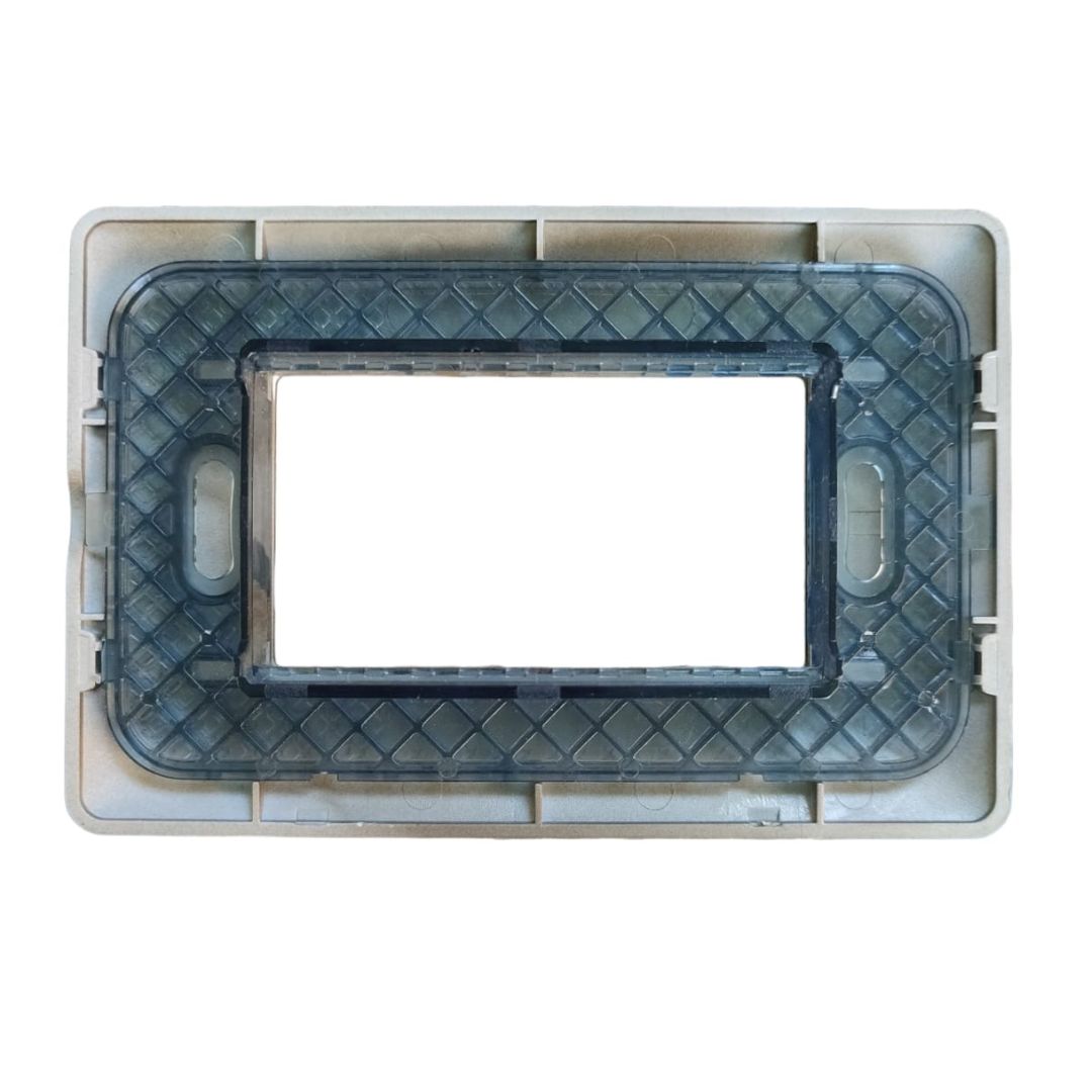 Placa triple con soporte café