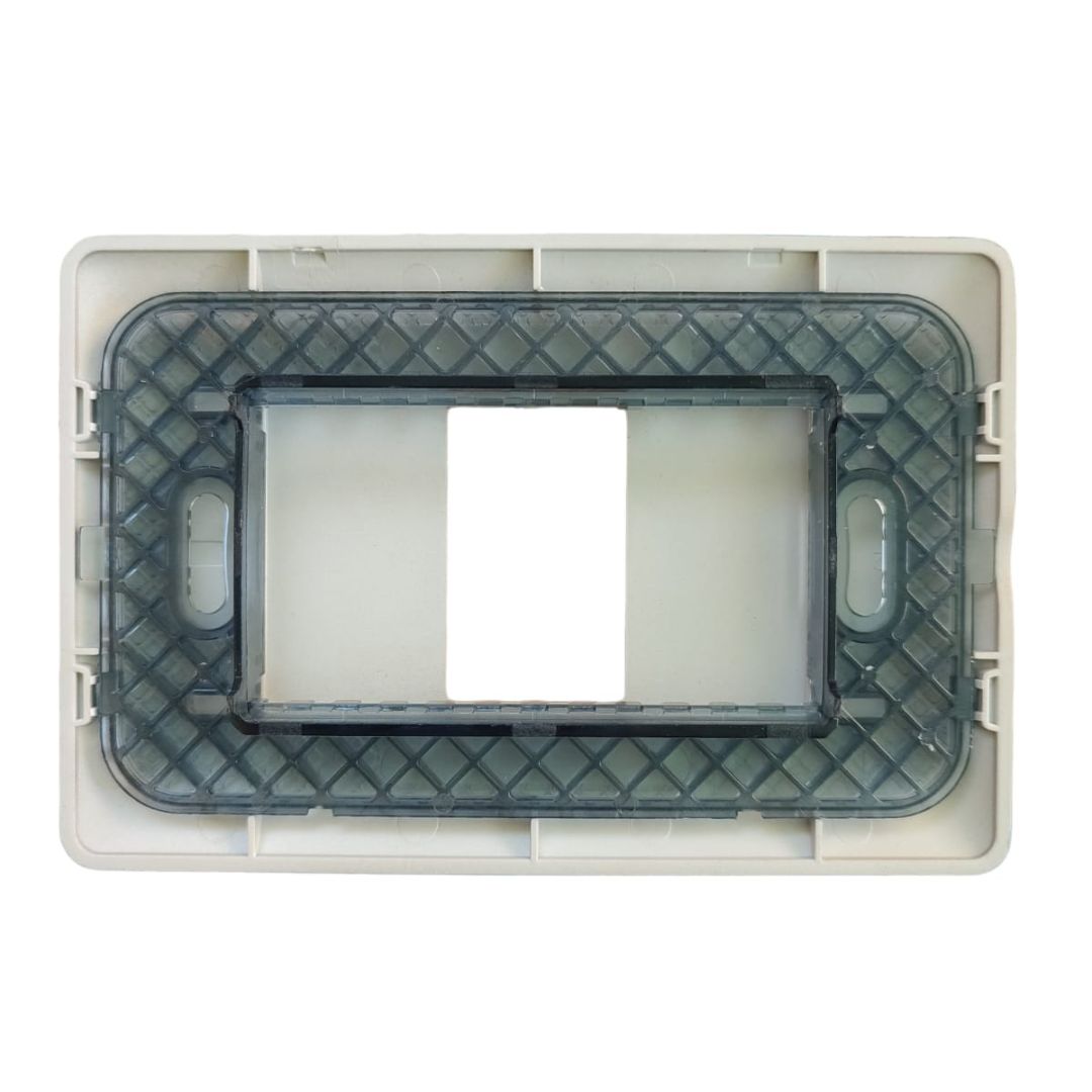 Placa simple con soporte champagne