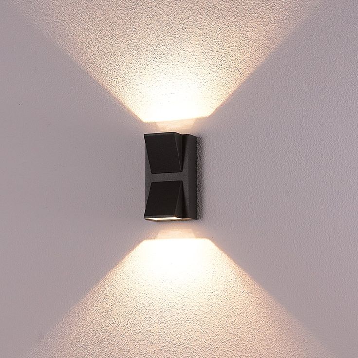Aplique negro 2 haces luz cálida