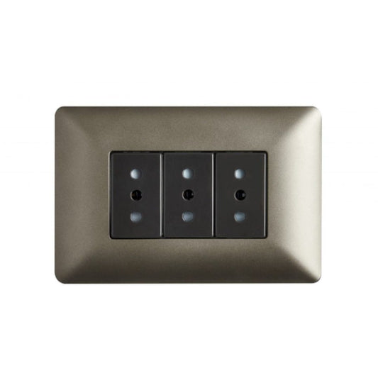 Enchufe triple café 10A certificado