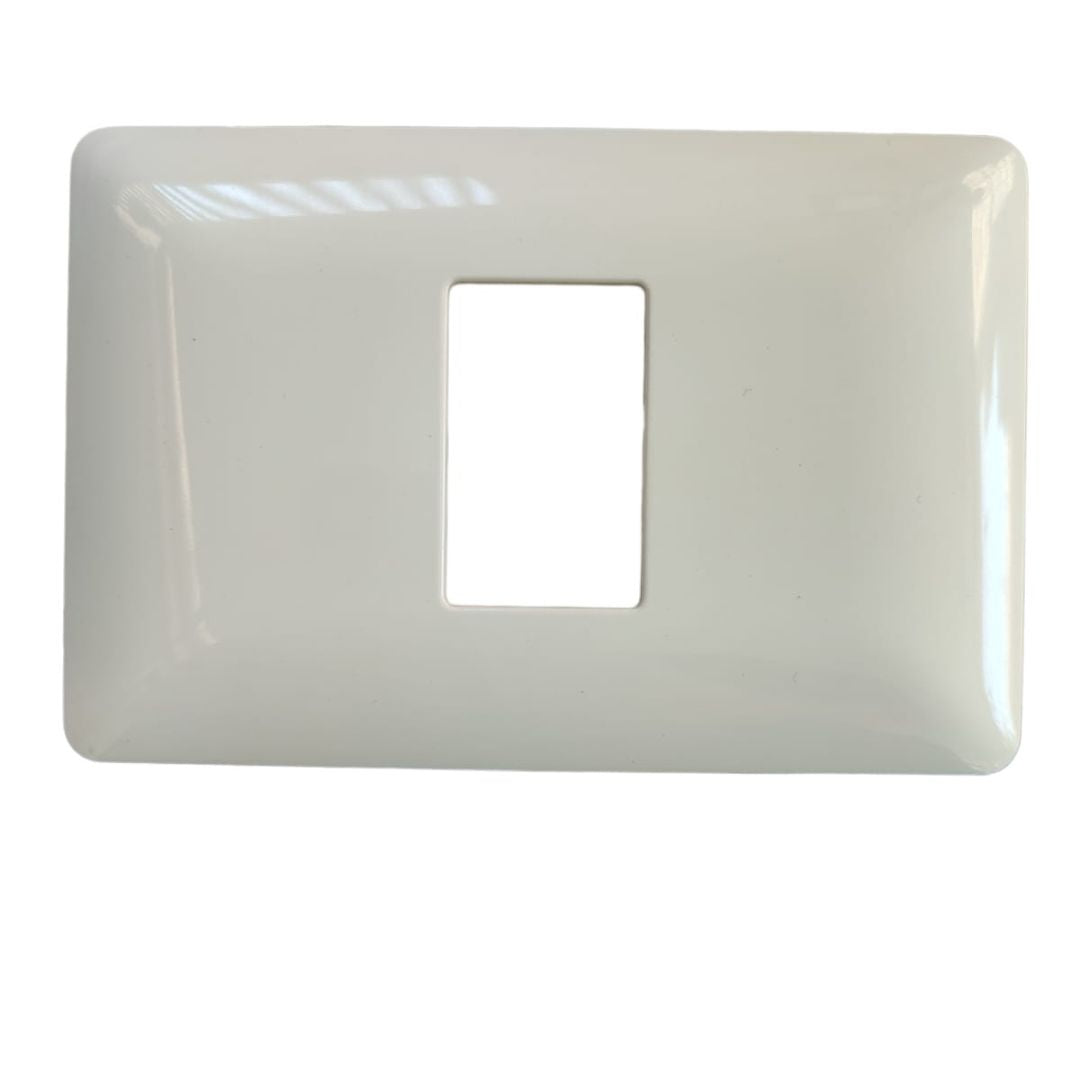 Placa simple con soporte blanca