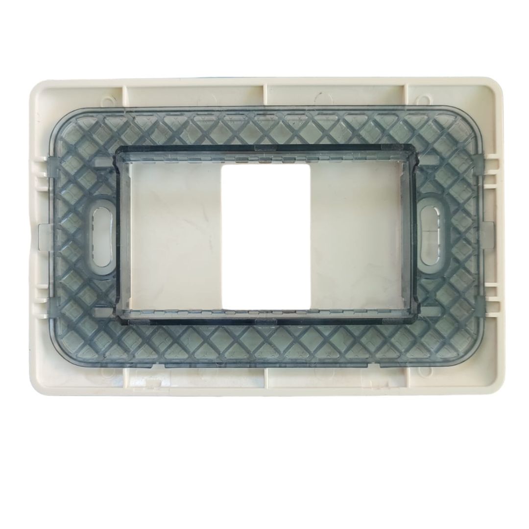 Placa simple con soporte blanca