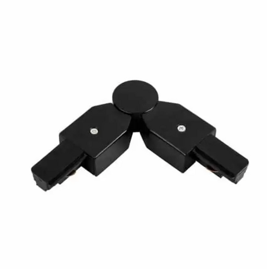 Conector para riel monofásico dirigible 90º- 180º Negro