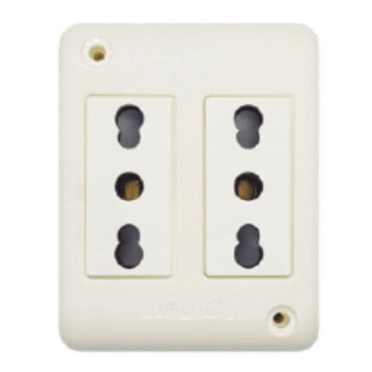 Casquete tomacorriente doble 10/16A certificado