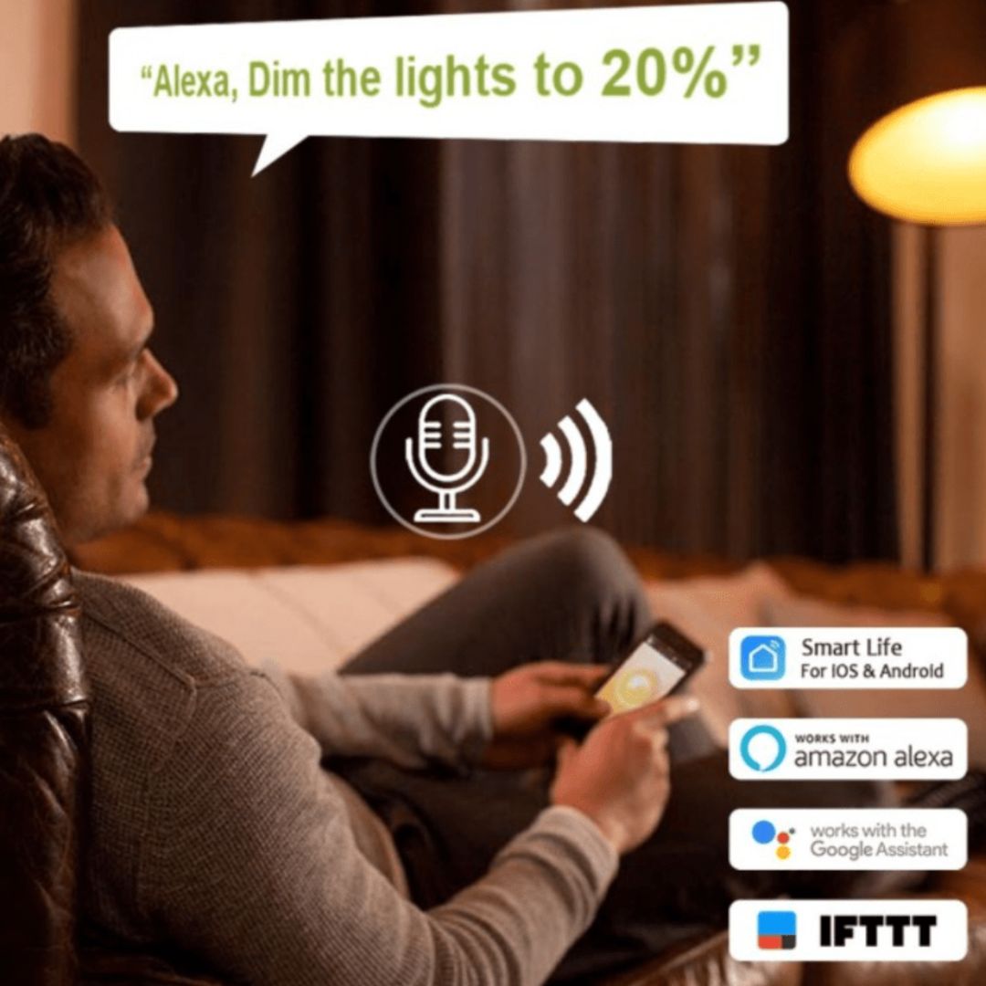 Interruptor dimmer Wifi Touch compatible con Google Home y Alexa