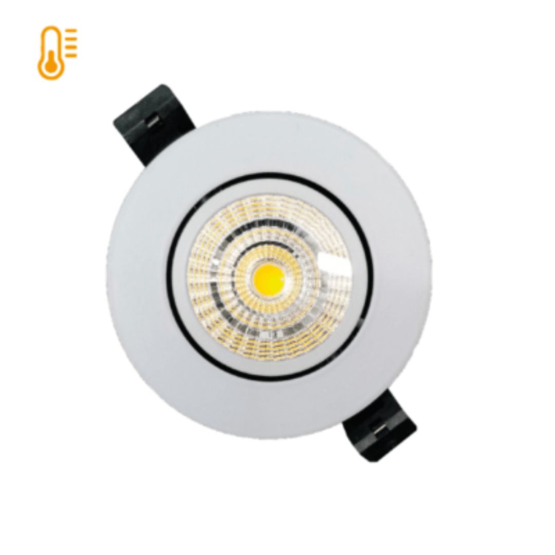 Foco embutido downlight redondo cob 10w luz cálida